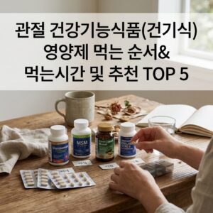 관절 건강기능식품(건기식) 영양제 먹는 순서& 먹는시간 및 추천 TOP 5 23 대표 이미지